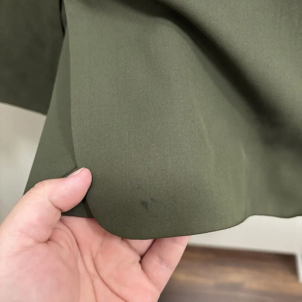 Everlane Women’s Sz 2 100% Wool Italian GoWeave Olive Green Blazer